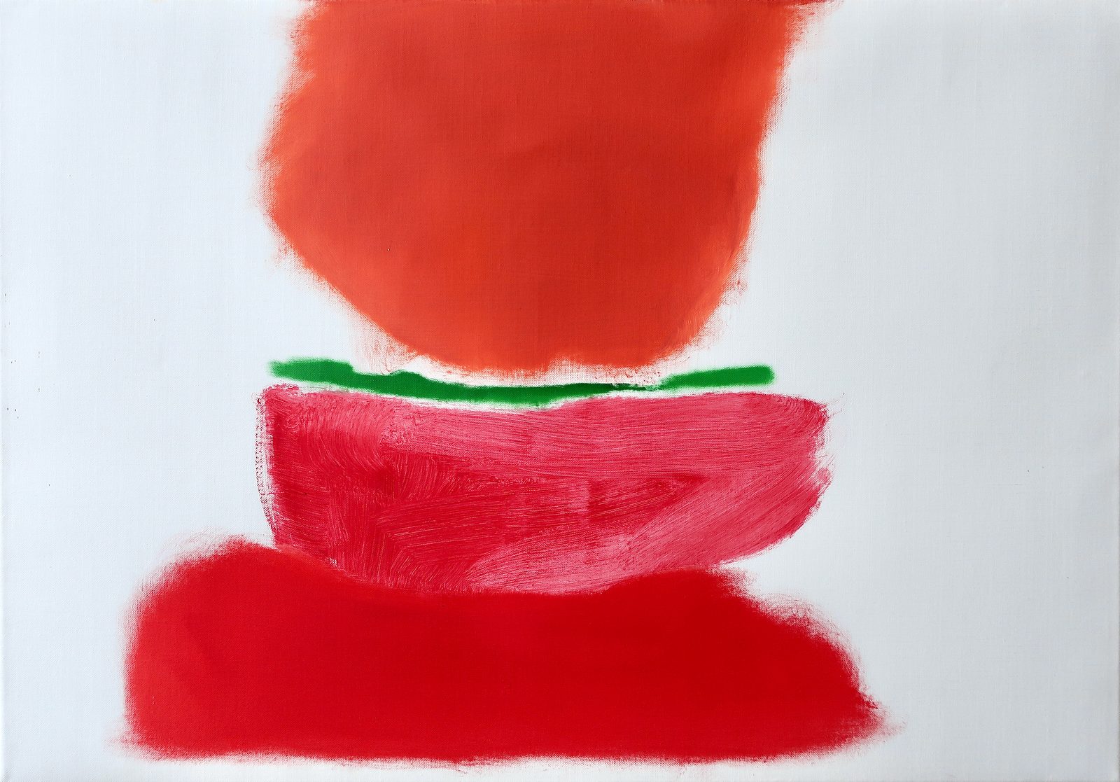 Holly Osborne, Sitting on Red Pillows, 2024